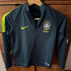 Nike Brazil Soccer Pullover and pants  with Yellow Highlights